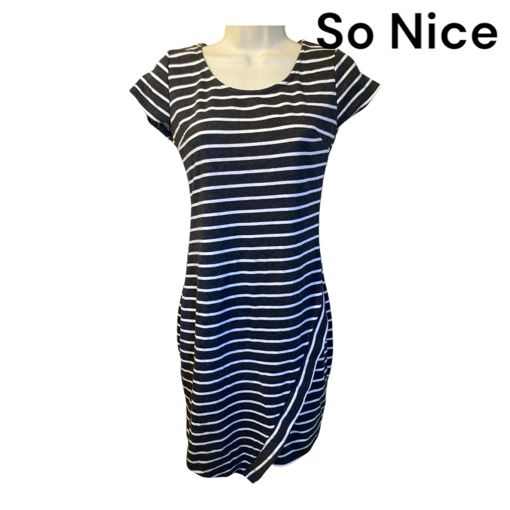 Black and White Striped Dress